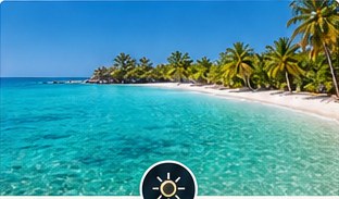Praia tropical de água turquesa